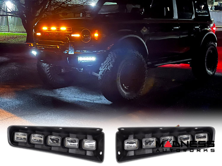 Ford Bronco Front Indicator Light Kit - Modular Front Bumper - IAG - I-Line 